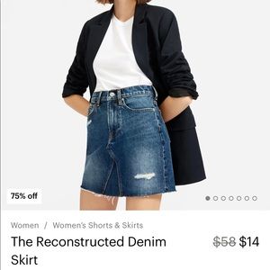 NWT Everlane Denim Skirt-Size 32
